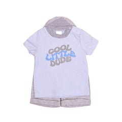 BOY S/S 3PC KNICKER SUIT GREY/BLUE 6-9M ZHS-26 NO-2 W.G Default Title - MamasJan KidsWear