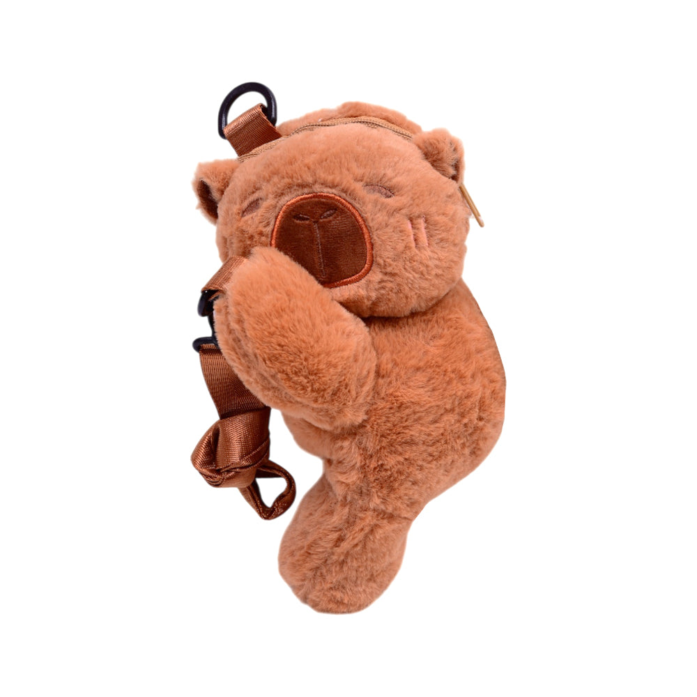 KIDS SHOULDER STAFF FUR BAG 108 ZHS-26 BROWN W.G Default Title - MamasJan KidsWear