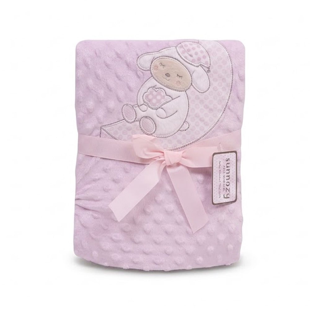BABY FLEECE WRAPPING SHAWL LIGHT PURPPLE IR XYBL02 MS-22 S-2 Default Title - MamasJan KidsWear