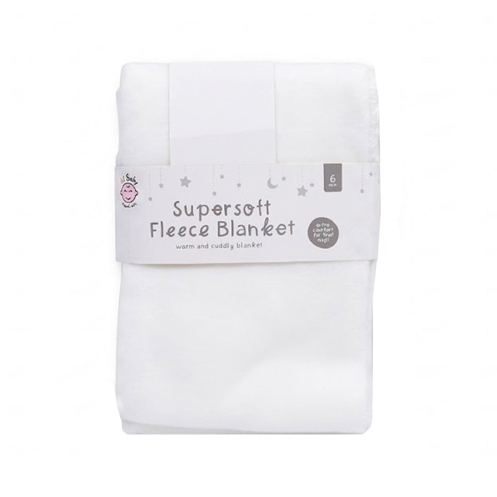 BABY SUPERSOFT FLEECE WRAPPING SHEET WHITE ZS-26 Default Title - MamasJan KidsWear