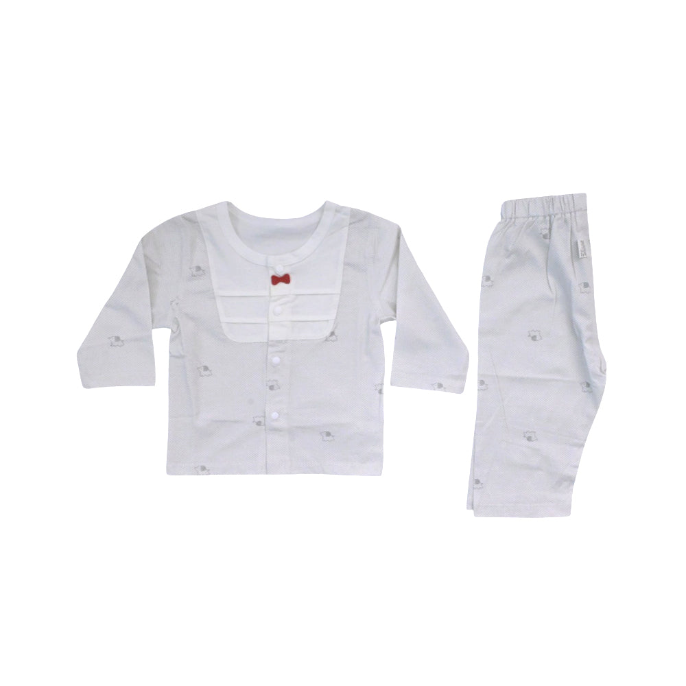 BOYS L/S 2PC L/W PAJAMA SUIT GRAY PRINTED 0-3 ZHS-26 9165 I. Default Title - MamasJan KidsWear