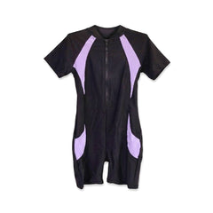 UNISEX S/S 2PC SWIMMING COSTUME PURPLE/N-BLUE 6-8YEAR NO-3 T Default Title - MamasJan KidsWear