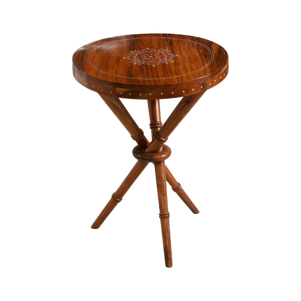 WOODEN TABLE ROUND SOLD-11 Default Title - MamasJan Household