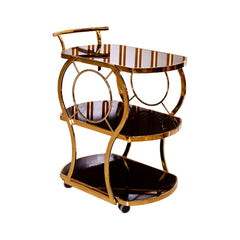 TEA TROLLEY IR D819 A+B CHAMPAGNE GOLD Default Title - MamasJan Household