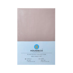 H&C BED SHEET SINGLE BLUSH POLY COTTON 63X94 TC-144 Default Title - MamasJan Household