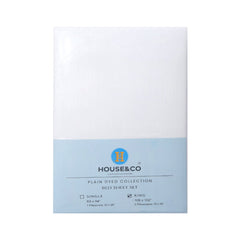 H&C BED SHEET KING OFF WHITE POLY COTTON 108X102 TC-144 Default Title - MamasJan Household