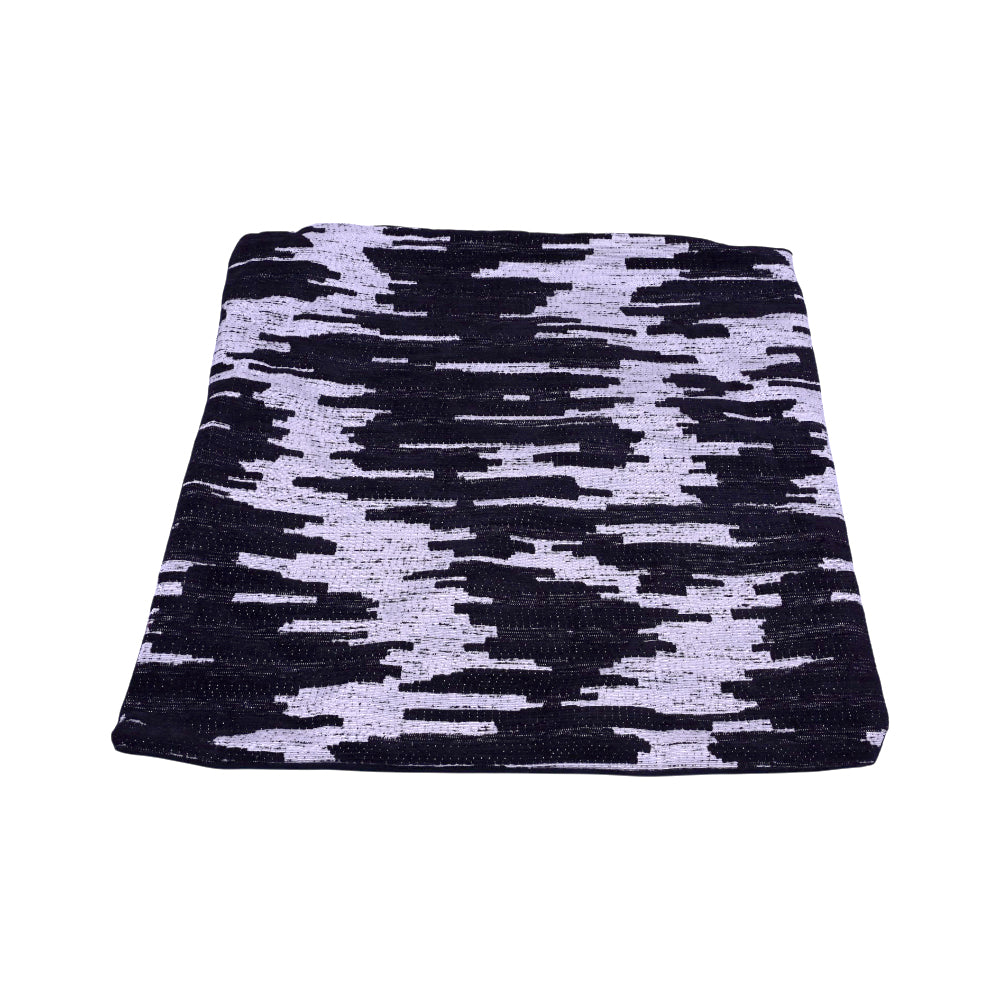 TH CUSHION COVER VELVET JACQUARD PATTERN BLACK Default Title - MamasJan Household
