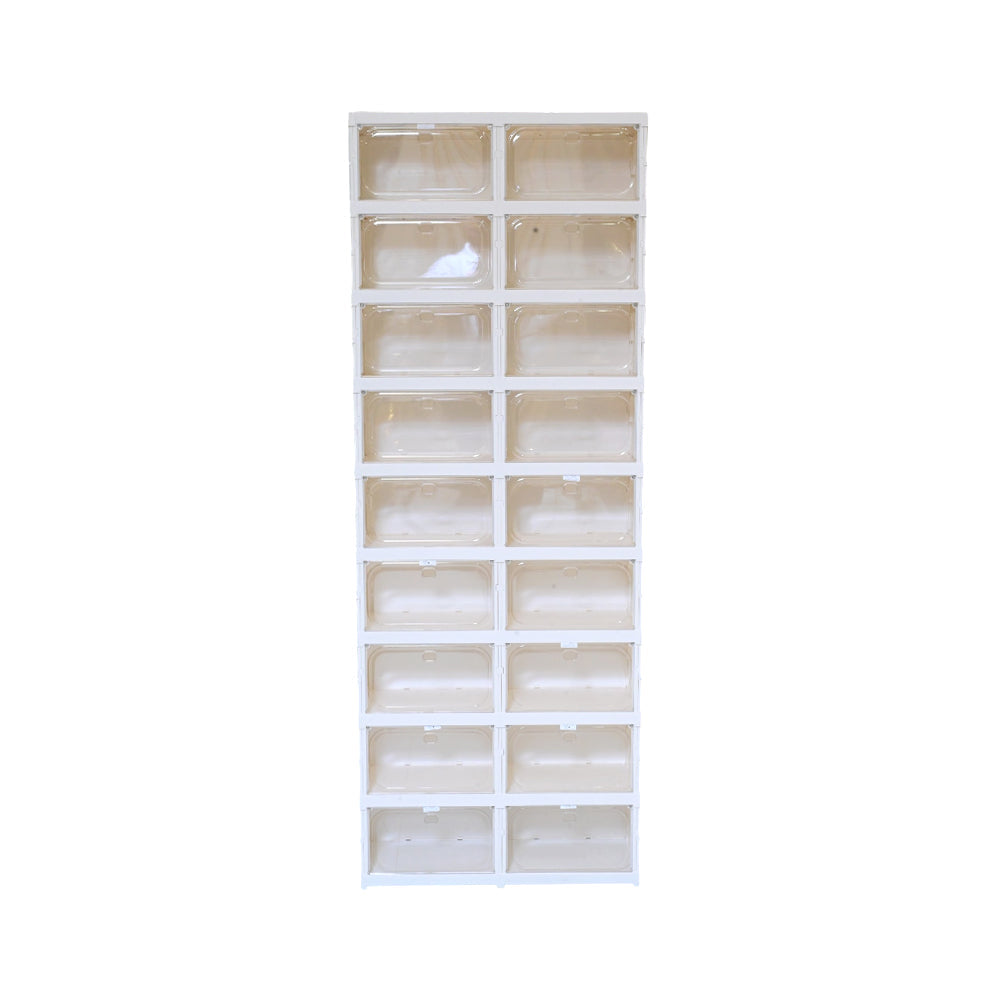 DOUBLE ROW 9 LAYER SHOE RACK PLASTIC IR SH-4 Default Title - MamasJan Household