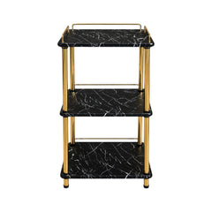 FLOWER STAND 3STEP SQUARE FS3 BLACK MARBLE E18 Default Title - MamasJan Household