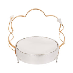 DISH WITH HANDLE SILVER 87-7 (M) Default Title - MamasJan Crockery