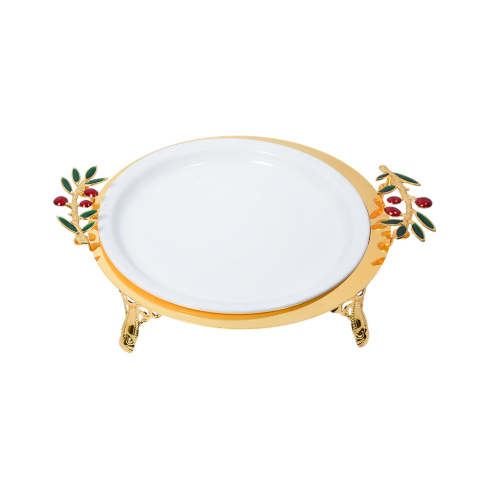 CAKE DISH ROUND SJ1300MT A.Z Default Title - MamasJan Décor