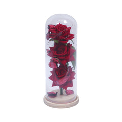 FLOWER IN GLASS GLOBE HX340 I.M Default Title - MamasJan Decoration