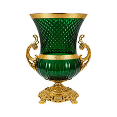 VASE CRYSTAL BRASS IR E7-V21014-3 JSB05-D02-1DQ Default Title - MamasJan Decoration