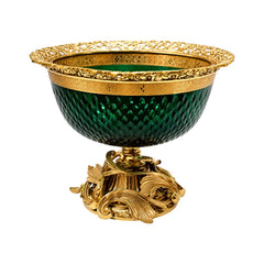 BOWL CRYSTAL BRASS IR E7-B3032-1 JSB05-D02-1D Default Title - MamasJan Decoration