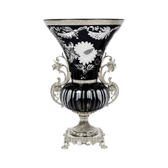 VASE CRYSTAL BRASS IR EV1037-1 JSA03-A32 Default Title - MamasJan Decoration