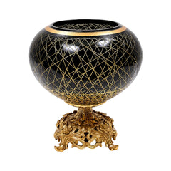 VASE CRYSTAL BRASS IR E9-21008-1 JSA19-A32 Default Title - MamasJan Decoration