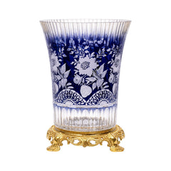 VASE CRYSTAL BRASS IR E8-V1062-4 JC202-A32-JB Default Title - MamasJan Decoration