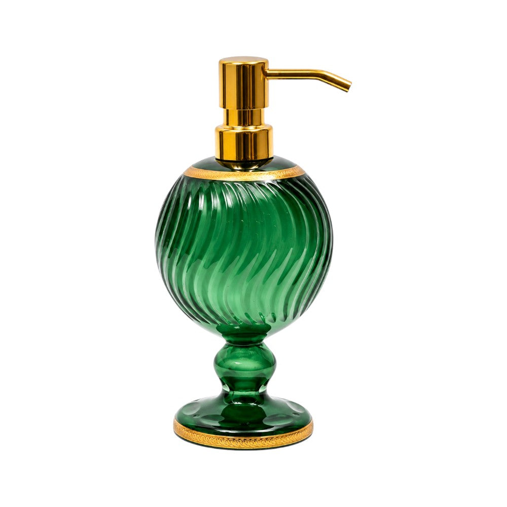 SOAP DISPENSER CRYSTAL BRASS IR H-W07-1087 JSC05-D02-1D Default Title - MamasJan Decoration