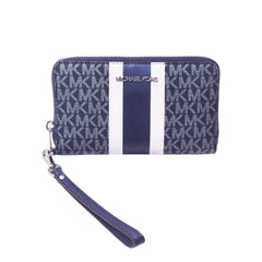 MK SIGNATURE WALLET 35F5STVE3K BLU (IR) Default Title - MamasJan Ladies Shoes & Bags