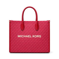 MK SIGNATURE TOTE BAG 35F5G7ZT2V CHERRY (IR) Default Title - MamasJan Ladies Shoes & Bags