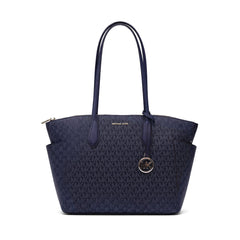 MK SIGNATURE TOTE BAG 35F5S6AT2B NVY (IR) Default Title - MamasJan Ladies Shoes & Bags