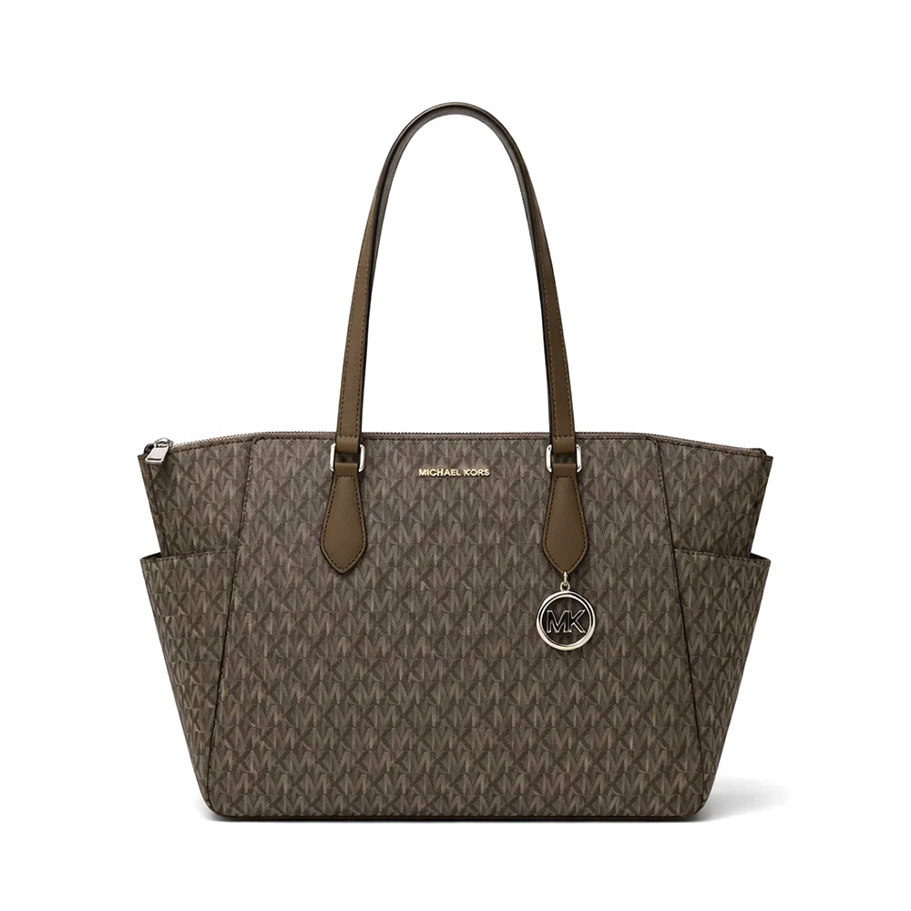 MK SINGATURE HAND CARRY/CROSS BODY BAG 35F5S6AT2V OLV(IR) Default Title - MamasJan Ladies Shoes & Bags