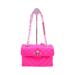 KURT GEIGER LEATHER KENSING TON SHOULDER PINK COMB BAG Default Title - MamasJan Ladies Shoes & Bags