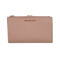MK LG DOUBLE ZIP WRSTLT LEATHER 35F8GTVWOL WALLET CAMEL (IR) Default Title - MamasJan Ladies Shoes & Bags