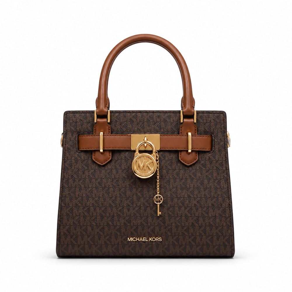 MK HAMILTON SM SATCHEL BAG 35F1GHMS1B BROWN SIG (IR) Default Title - MamasJan Ladies Shoes & Bags