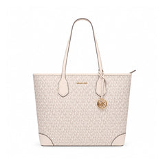 MK EVA LG TOTEL BAG 35S6GVOT3B LT CREAM MULTI (IR) Default Title - MamasJan Ladies Shoes & Bags