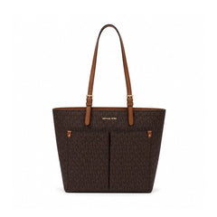MK JET SET TRAVEL DBL POCKET TOTE BAG 35F3GTVT3B BROWN SIG Default Title - MamasJan Ladies Shoes & Bags
