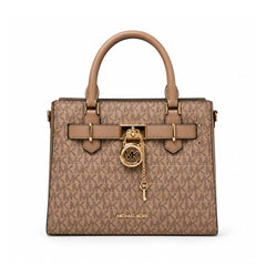 MK U HAMILTON SATCHEL BAG 35S4GHM1B CAMEL (IR) Default Title - MamasJan Ladies Shoes & Bags