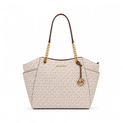 MK JET SET TRAVEL LG CHAIN TOTE 35S4GTVT3B VANILLA SIG (IR) Default Title - MamasJan Ladies Shoes & Bags