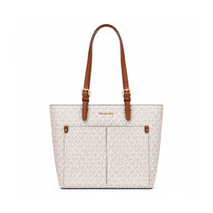 MK JET SET TRAVEL DBL POCKET TOTE BAG 35F3GTVT3B VANILLA SIG Default Title - MamasJan Ladies Shoes & Bags