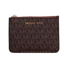 MK JET SET TRAVEL CARD HOLDER 35H9GTVP1B BROWN SIG (IR) Default Title - MamasJan Ladies Shoes & Bags