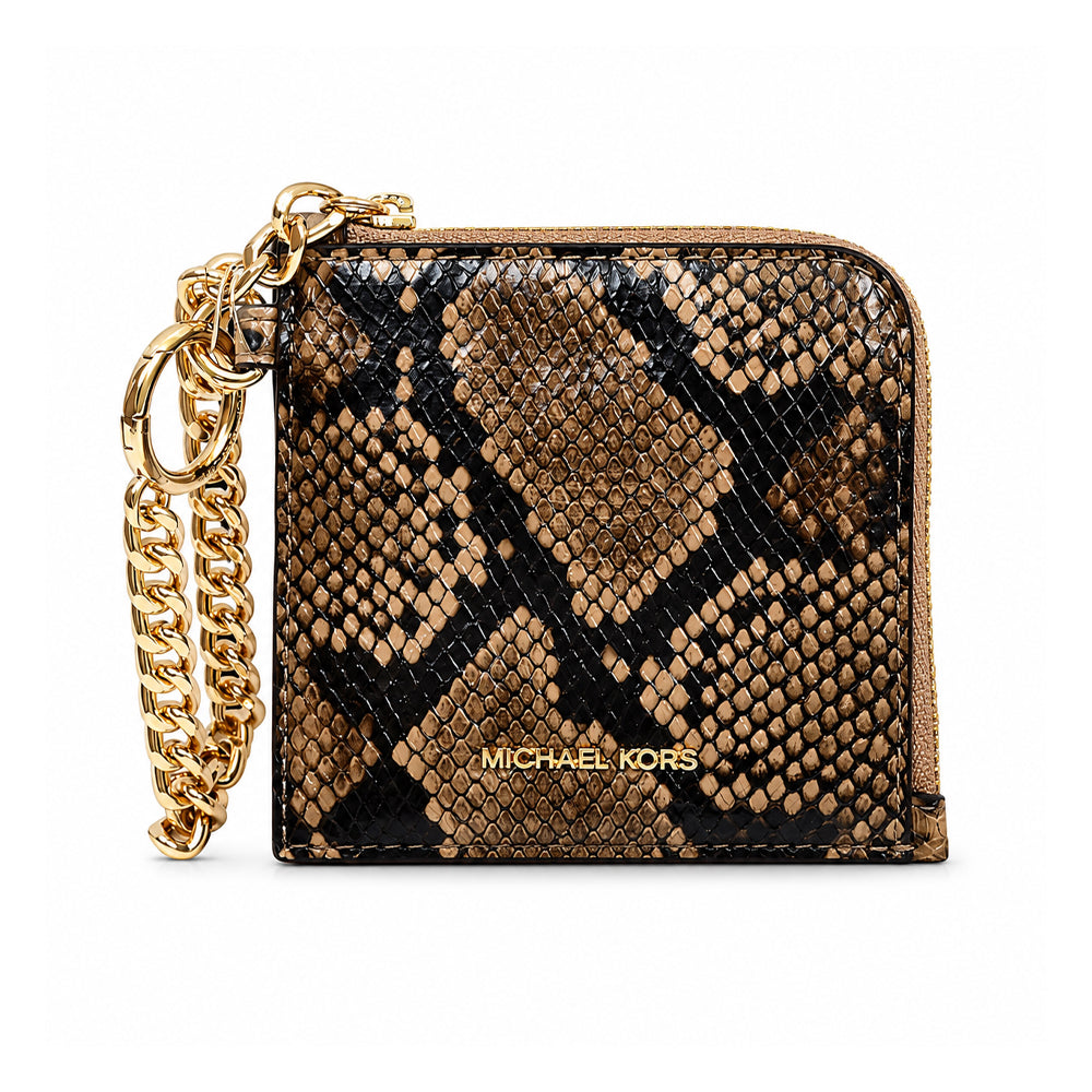 MK JET SET TRAVEL CARD HOLDER WITH CHAIN 35S6GTVC8G (IR) Default Title - MamasJan Ladies Shoes & Bags