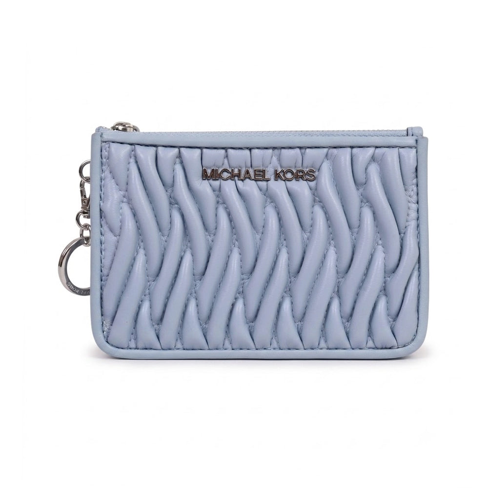MK JET SET TRAVEL CARD HOLDER 35S6STVP1Y PALE OCEAN (IR) Default Title - MamasJan Ladies Shoes & Bags