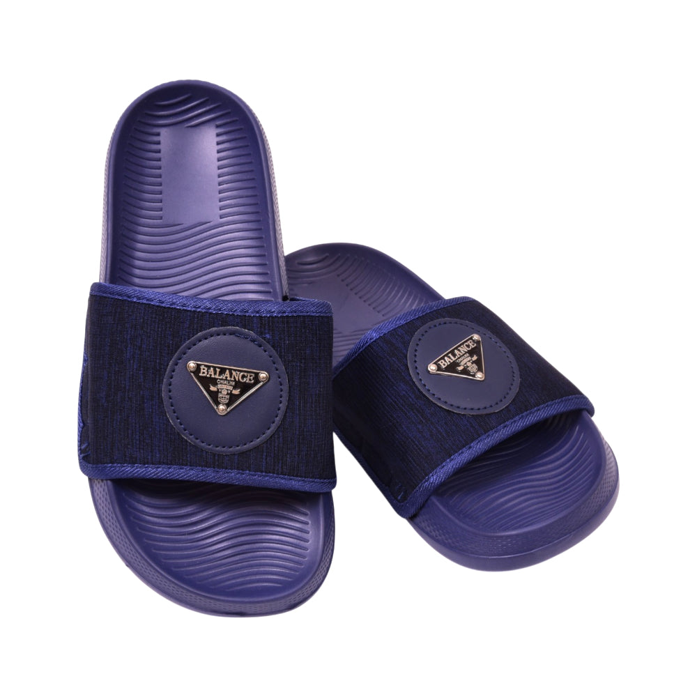 BOYS SLIPPER IR 37 NAVY 2517-84 36-41 Default Title - MamasJan KidsWear