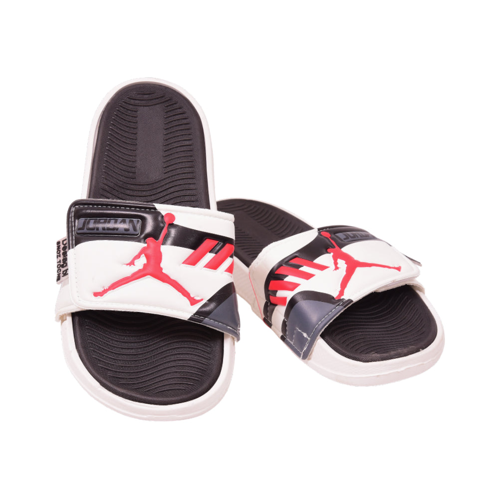 MEN SLIPPER IR 40-41 WHITE BLACK E2511-58 40-45 Default Title - MamasJan KidsWear