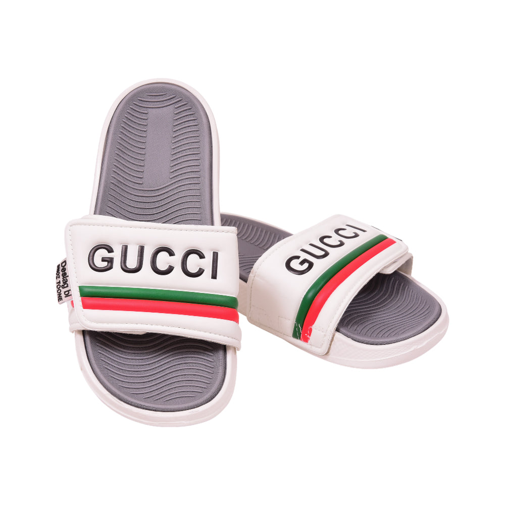 MEN SLIPPER IR 40-41 GRAY WHITE E2511-61 40-45 Default Title - MamasJan KidsWear