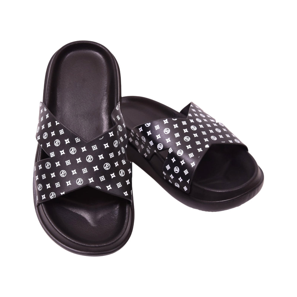 LADIES SLIPPER IR 39 BLACK E-372-13 36-41 Default Title - MamasJan KidsWear