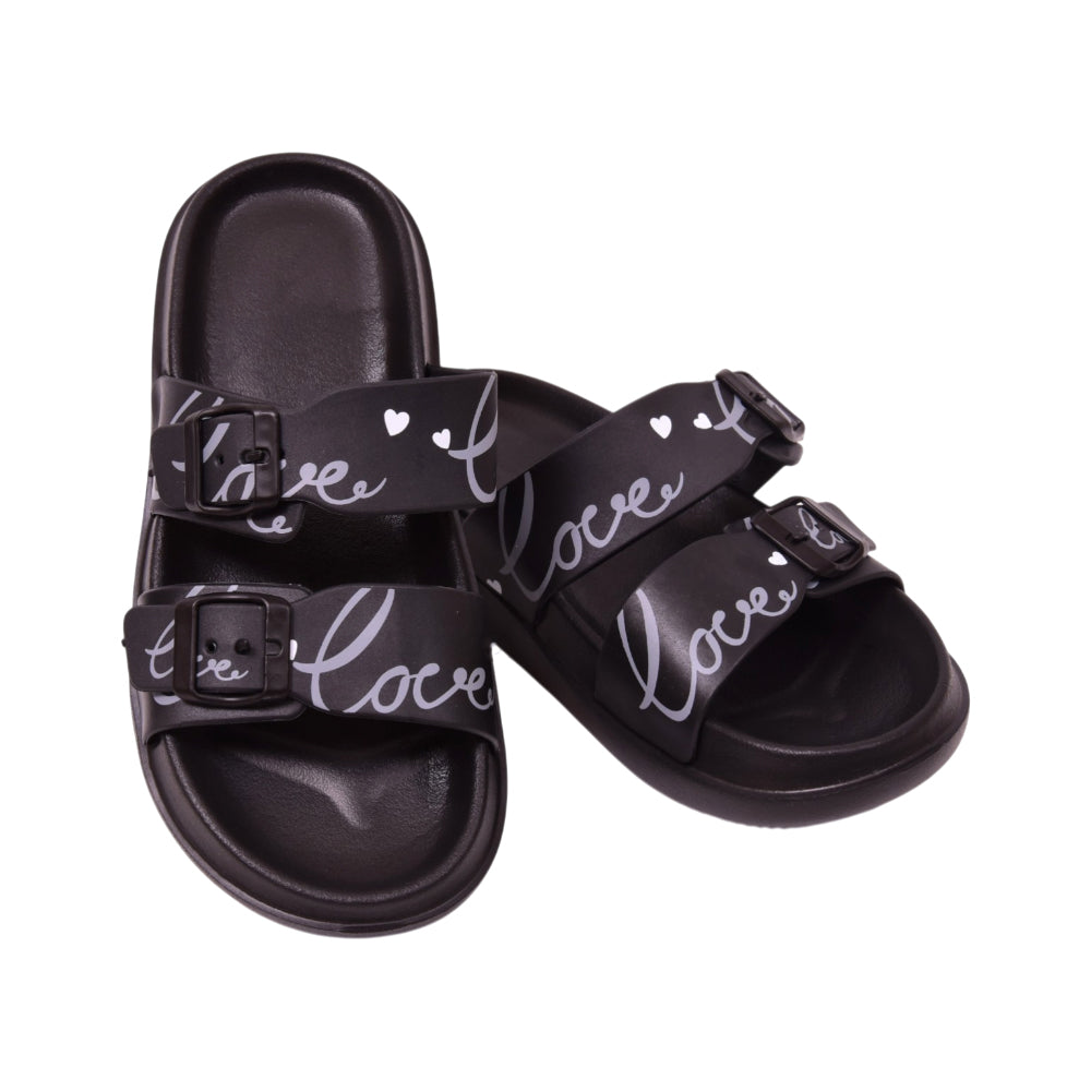 LADIES SLIPPER IR 37 BLACK E-372-8 36-41 Default Title - MamasJan KidsWear
