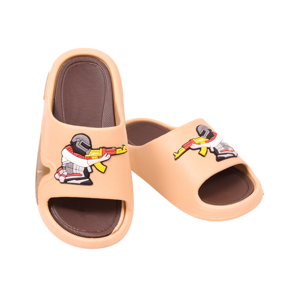 BOYS SLIPPER IR 30-31 BEIGE BROWN SX-9992-1 30-35 Default Title - MamasJan KidsWear