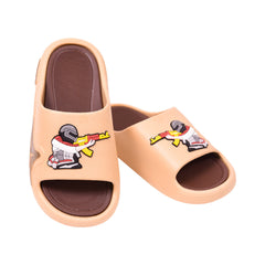 BOYS SLIPPER IR 34-35 BEIGE BROWN SX-9992-1 30-35 Default Title - MamasJan KidsWear