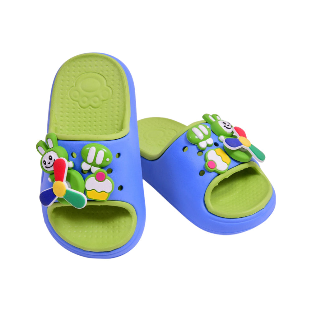 BOYS SLIPPER IR 24-25 BLUE/GREEN 3818-1S 24-29 EVA Default Title - MamasJan KidsWear