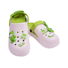 LADIES CROCS IR 38-39 WHITE/GREEN 8820 36-41 EVA Default Title - MamasJan KidsWear
