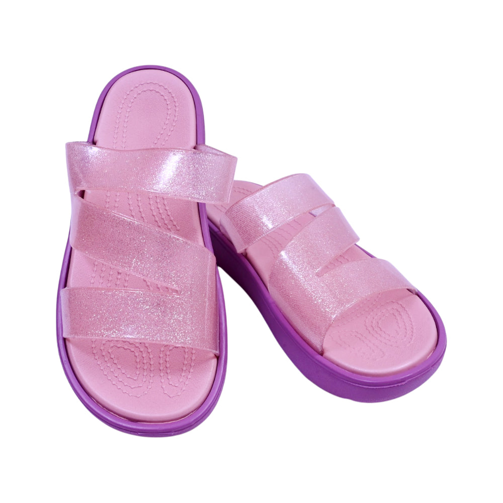 LADIES SLIPPER FANCY IR-26 SIZE 38 PURPLE PINK 8203-2 36-41 Default Title - MamasJan KidsWear