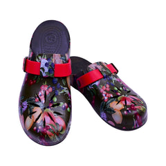 LADIES CROCS FANCY IR-26 SIZE 42 GREEN RED 8018D-6 37-42 EVA Default Title - MamasJan KidsWear
