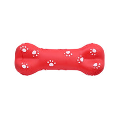 DURABLE RUBBER PET CHEW TOY BONE RED IR Default Title - MamasJan All Essentials