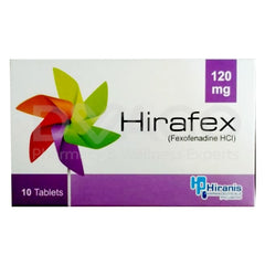 Hirafex Tablets 120mg (1 Box = 1 Strip)(1 Strip = 10 Tablets)